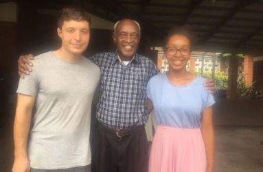 Farrier with two Peace Corps volunteers in Techiman, Ghana, September 2018