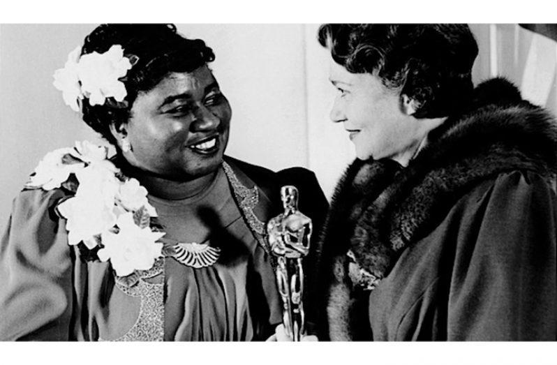 Hattie McDaniel about to make her acceptance speech at the 1939 Academy Awards (Hollywood Reporter image)