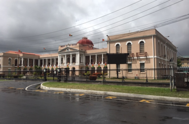 The century-old Public Buildings on Brickdam, Georgetown, which houses the country's Parliament (Photo by Francis Q, Farrier)