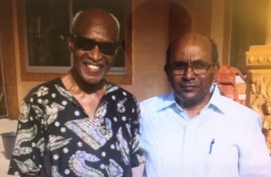 Farrier with former Indian High Commissioner to Guyana, His Excellency Venkatachalam Mahalingam