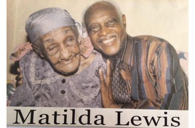 Farrier with Matilda Lewis when she was 108. She lived for another five years, passing at 113 years of age.
