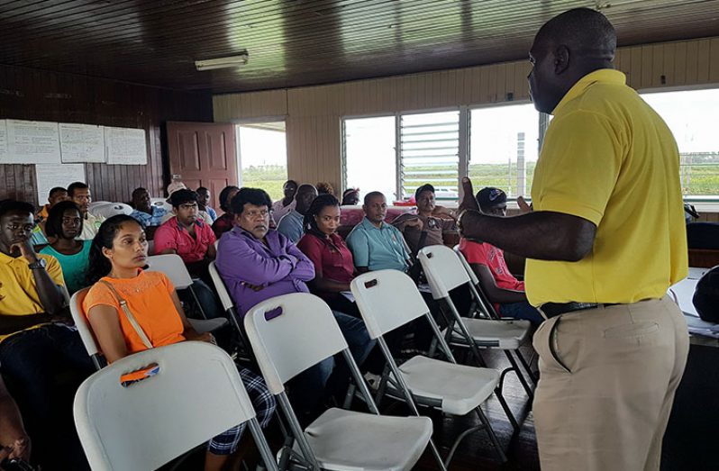 Training, Benjamin Frank, addressing participants during the launch