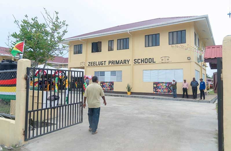 President Dr. Irfaan Ali commissioned the $152 million Zeelugt Primary School on the East Bank of Essequibo, on Friday. Following the simple but significant 
ceremony, he toured the facility which will house 566 pupils (Yohan Savory photos)