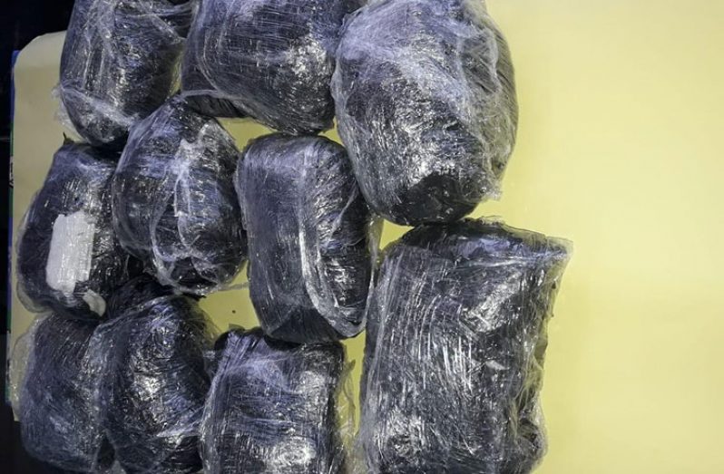 The ganja seized in separate raids on Sunday