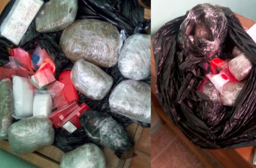 The contents of the package which was retrieved by prison officers at the New Amsterdam prison