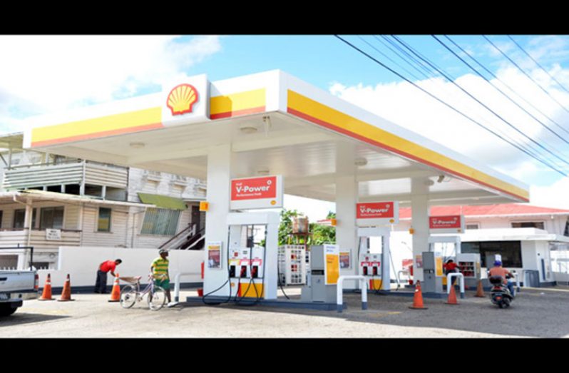 The Shell gas station at McDoom
