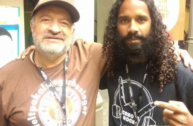 Gavin with one of the Directors of CirculArt 2017 in Colombia