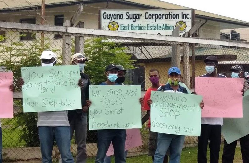 A few of the sugar workers who aired their concerns on Monday