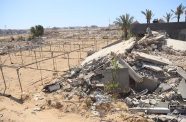 Damaged greenhouses in Khan Younis, Gaza