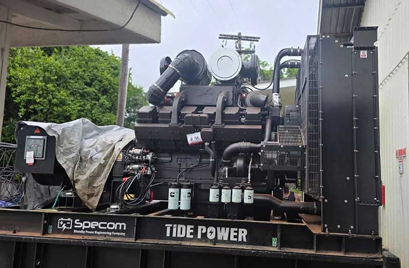 The new 800kVA generator that will benefit 825 residents in Mahdia (Photos: Vice President Bharrat Jagdeo/Facebook)