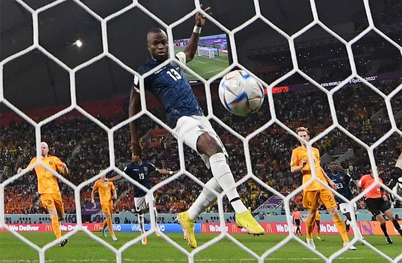 Ecuador's Enner Valencia scores a goal during a World Cup Group A match against the Netherlands, at the Khalifa International Stadium, in Doha, yesterday. (RAUL ARBOLEDA/AFP/Getty Images)