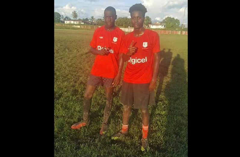 Manchester Secondary goal scorers: Pernell Tyndall (left) and Joel Glasgow.