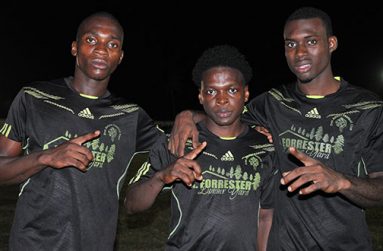 Den Amstel’s strike squad (L-R) Delon Lanferman, Travis Hiliman and Andre Hector