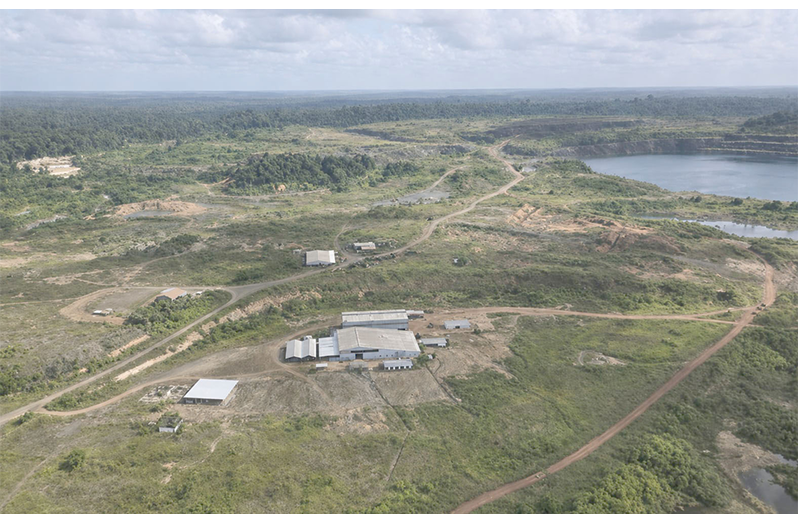 An aerial view of the proposed mining site for the OMAI Gold Project