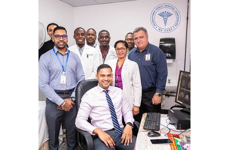 GPHC’s Chief Neurosurgeon, Dr. Amarnauth Dukhi, and his ‘Operation Brain Tumour’ neurosurgery team