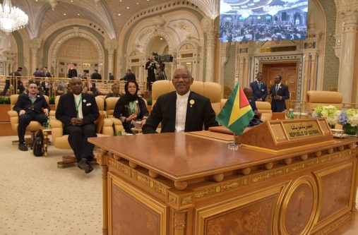 President David Granger and the Guyana Delegation at the Arab-Islamic-American Summit