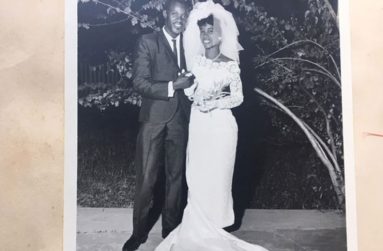 One of the many Wedding Gowns made by Seamstress, Super Mother Olive, over the years.
