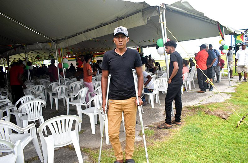 Alvin (only name given), who was recently injured while out at sea, is one of the many fishermen who received the $150,000 fisherfolk cash grant