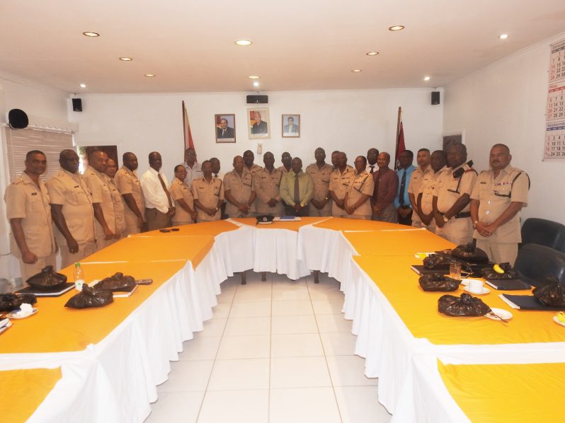 Newly appointed Commissioner of Police Leslie James and members of the Force’s Performance Group