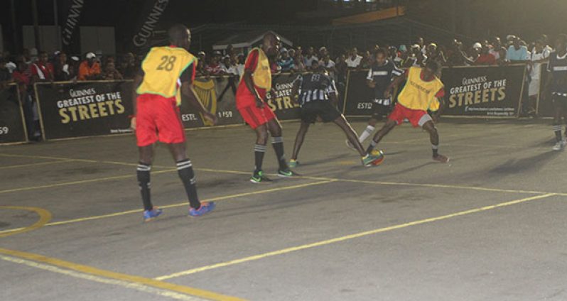 Part of the action in Sunday night’s play