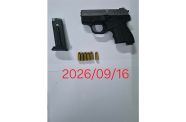 The .32 pistol and matching ammunition that were reportedly found at a Tucville wash bay on Wednesday