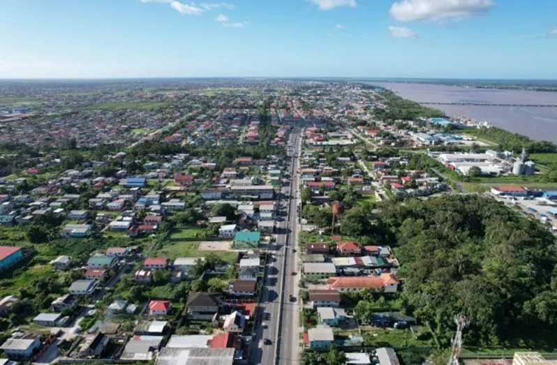 An aerial shot of Guyana
