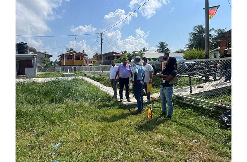 Regional Vice-Chairman Zamal Hussain checks out the section of the Mount Sinai Community Ground where the boxing gym will be built