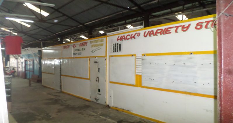 Hack Variety Stall in the New Amsterdam Market closed its doors after the robbery on Thursday