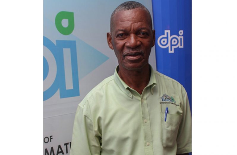 Newly elected councillor of the Aranaputa/Upper Burro Burro NDC, Virgil Harding during his visit to the Department of Public Information (DPI)