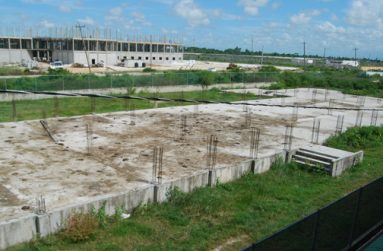 This Cullen Bess-Nelson bird’s eye view photo gives a good impression of the works completed so far on the Guyana Olympic Association’s headquarters at Liliendaal, East Coast Demerara.