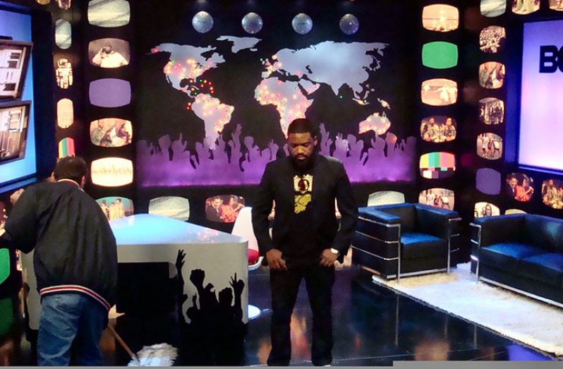 Selwyn during a walkthrough of
the set for a BET show he created/
Executive Produced called “The
Truth with Jeff Johnson”