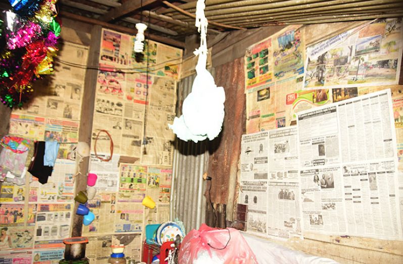 Inside the humble home the children reside