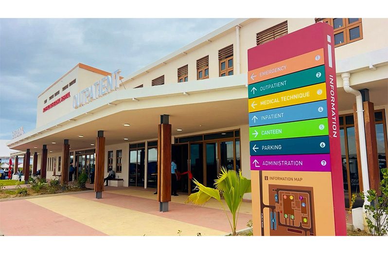 The newly commissioned No. 75 Village Hospital at Upper Corentyne Berbice