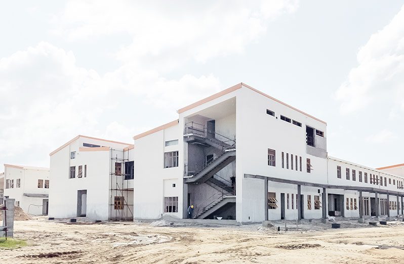 The nearly completed De Kinderen Hospital in Region Three