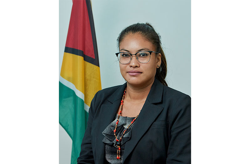 Amerindian Affairs Minister, Sarah Browne, speaking with reporters on Sunday