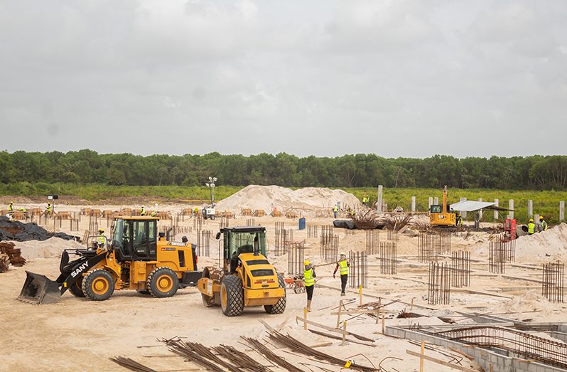 Ongoing works at the site for the Four Points by Sheraton – Marriott Hotel in the Houston area (Shaniece Bamfield photos)