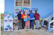 Elderly Great Diamond, East Bank Demerara residents Mr. Nazir and Mrs. Persaud have received a new house through President Dr. Irfaan Ali's Men on a Mission (MOM) initiative. The home was handed over by Minister of Labour and Manpower Planning Keoma Griffith and MOM members. The initiative continues to support vulnerable persons, including the elderly, single parents, people living with disabilities, and families affected by disasters (Photos: Vice-President Bharrat Jagdeo/Facebook)