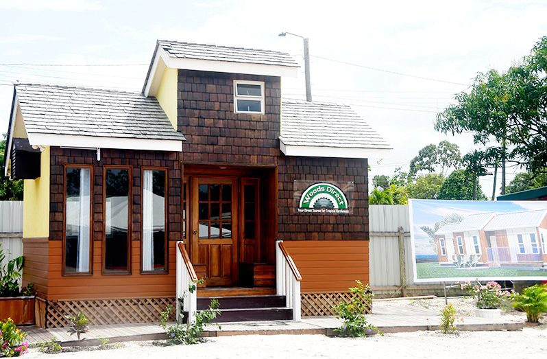 A model of a pre-fabricated house