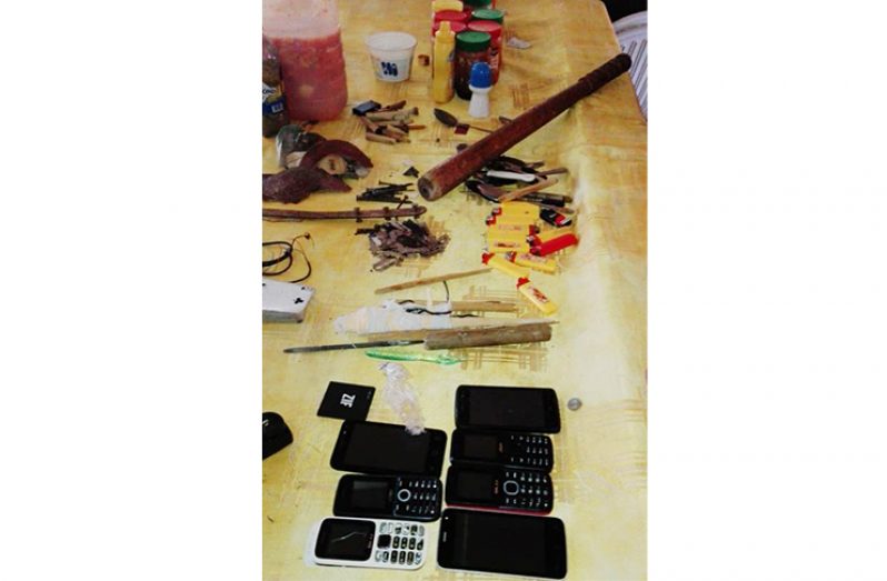 The items which were seized during the search.