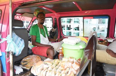 Food vendor Keith Hutchins has plied his trade as a vegetarian food vendor on Eping Avenue since 1982. (Samuel Maughn photo)