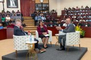 Earlier this week Vice-President, Dr Bharrat Jagdeo and the former Norwegian minister, Mr Solheim engaged in a panel discussion