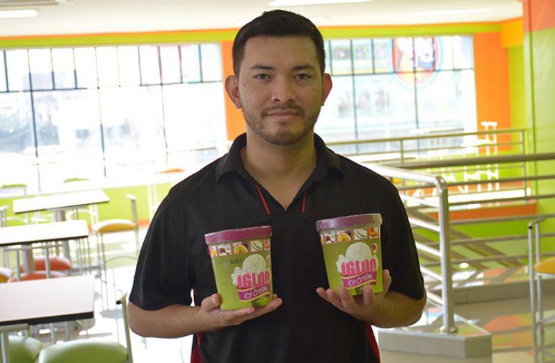An Igloo staff displays some of the new flavours