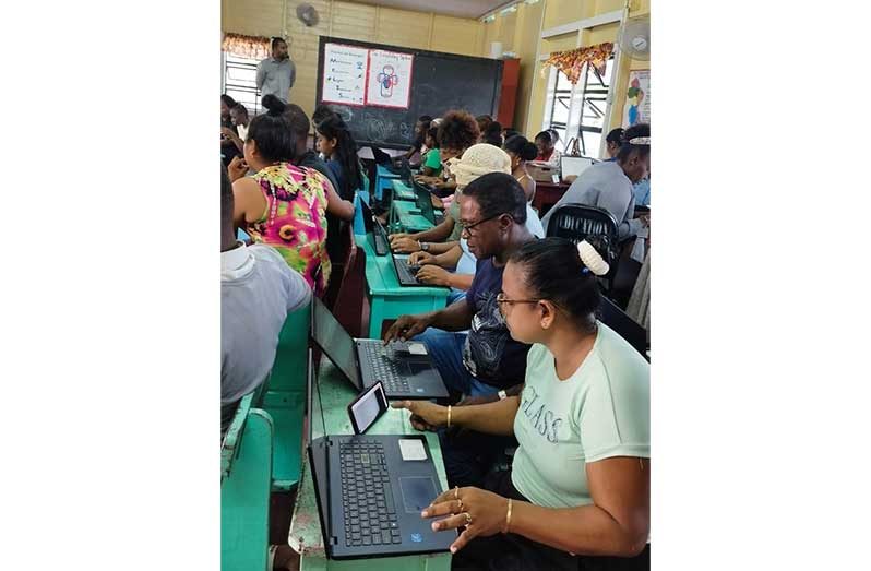 A section of participants in the ICT training in Region Six