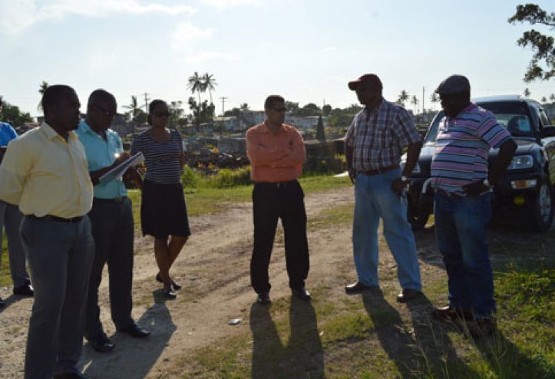Permanent Secretary, Collin Croal meets with Geoffrey James Construction