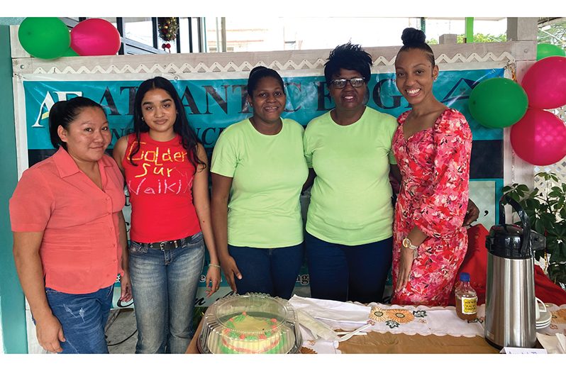 From the far right: Taralyn Harris, Jacqueline Tull and Dandre Tull, Jasmine Ramrattan and Orla Wilson