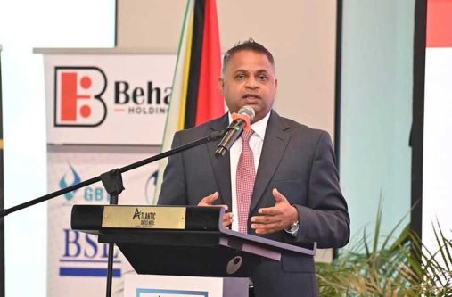 Minister of Public Utilities and Aviation Deodat Indar