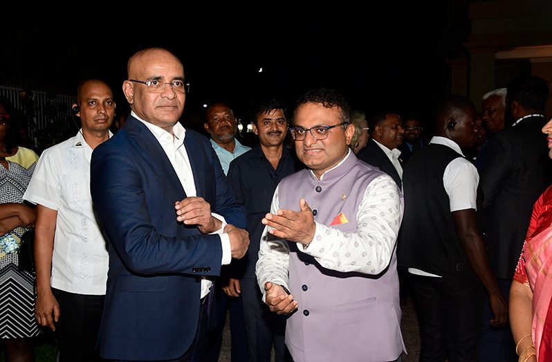 Vice President, Dr. Bharrat Jagdeo and Indian High Commissioner, Dr. K.J. Srinivasa