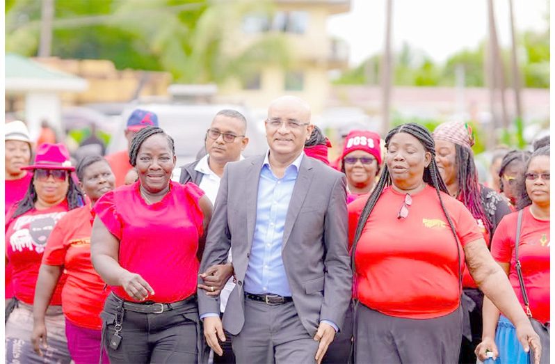 PPP General Secretary Dr. Bharrat Jagdeo during a recent outreach in Linden