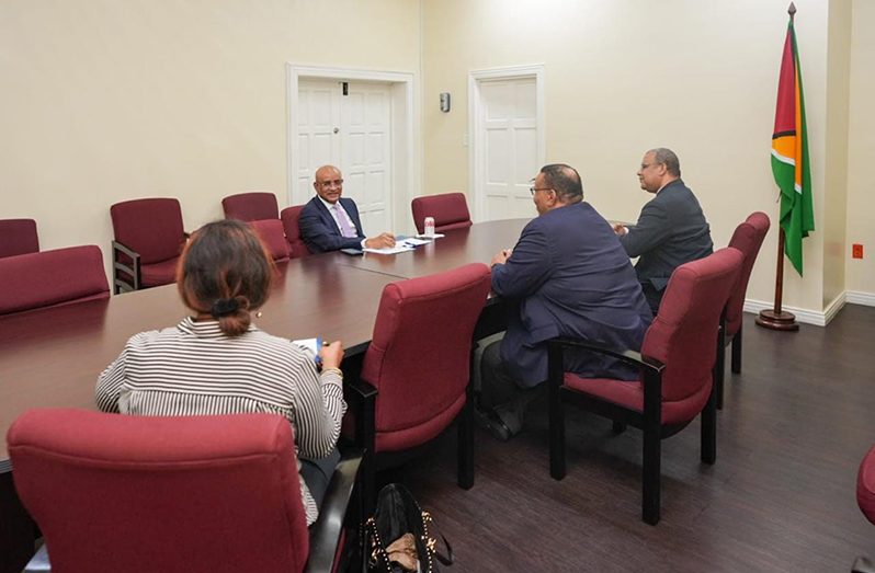 Guyana’s Vice President, Dr. Bharrat Jagdeo, on Friday, engaged CARICOM’s Assistant Secretary-General, Economic Integration, Innovation and Development (EIID), Joseph Cox, and his team.