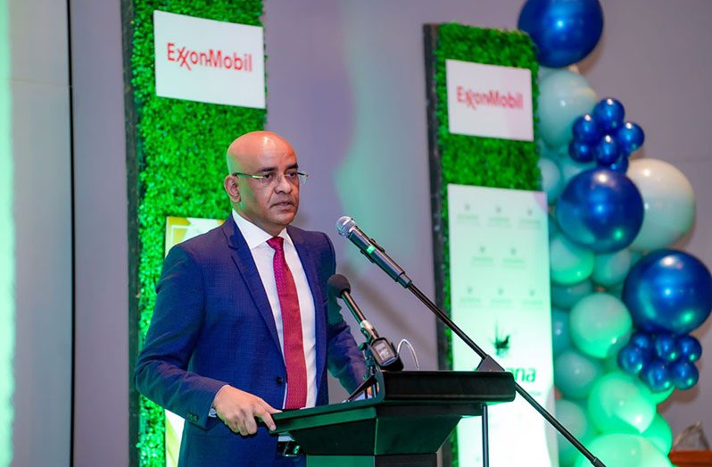 Vice-President Dr Bharrat Jagdeo on Wednesday evening laid out government’s plans for a technology-driven Guyana that is safer and more business friendly (DPI photo)